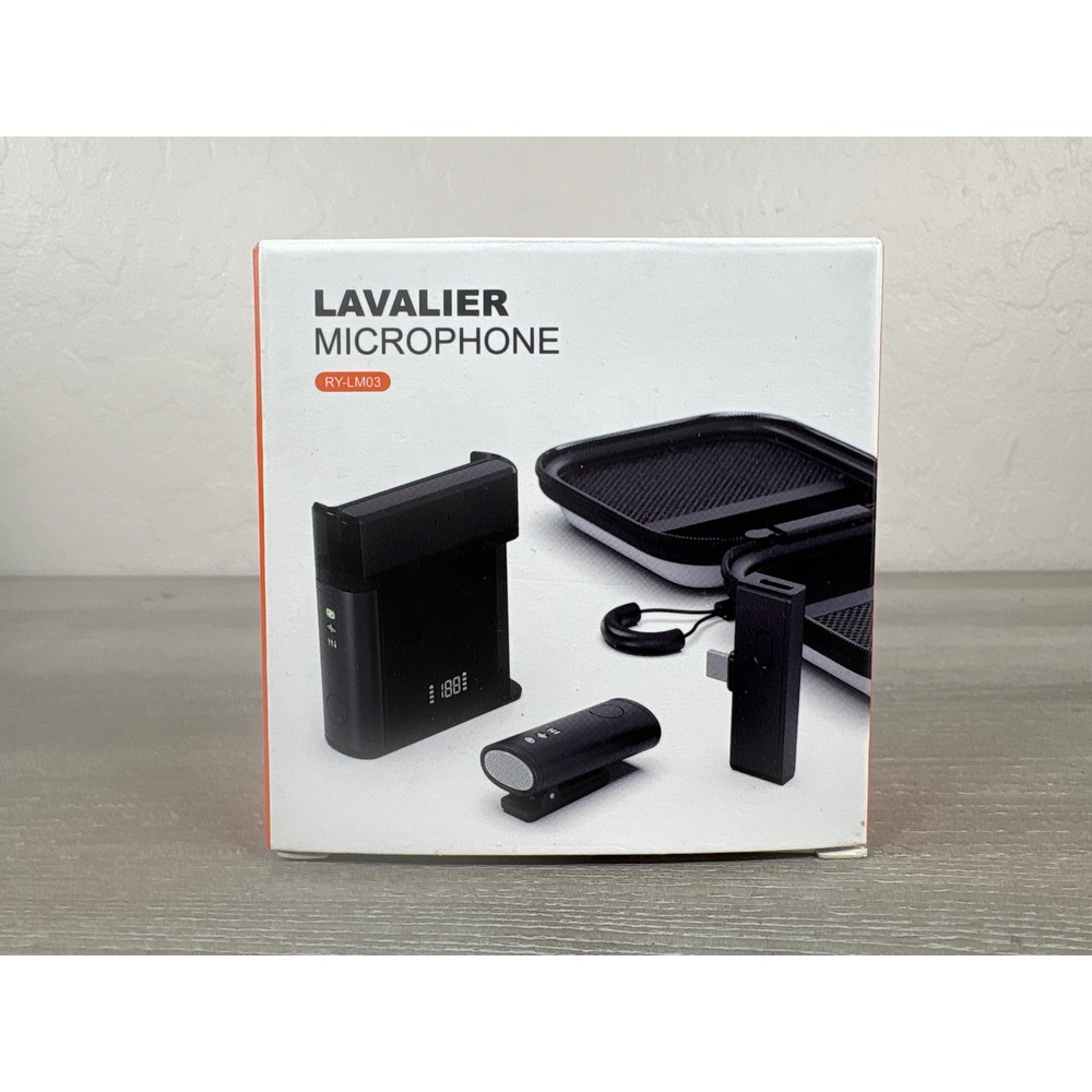 Rythflo RY-LM03 Wireless Lavalier Microphone for iPhone Android Noise Reduction